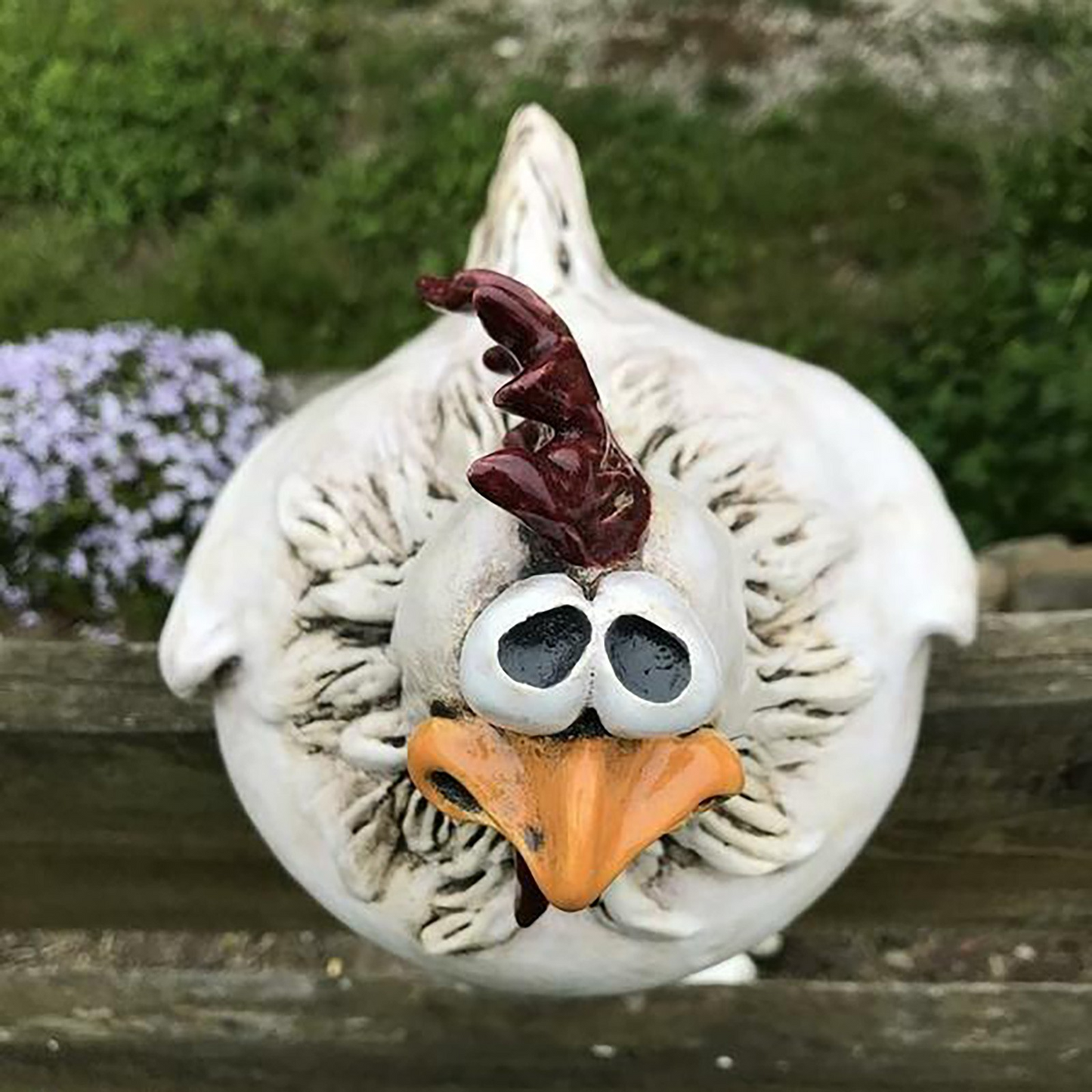 Statue Poule Résine Extérieure – Déco de Jardin Originale et Résistante