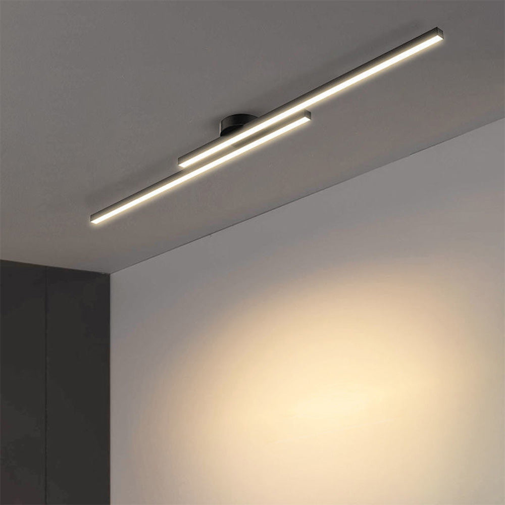 Plafonnier LED Moderne Aluminium Barre Semi-Encastré