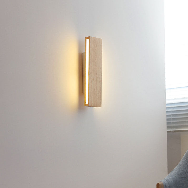 Applique LED Bois Pivotante Design Japonais Moderne