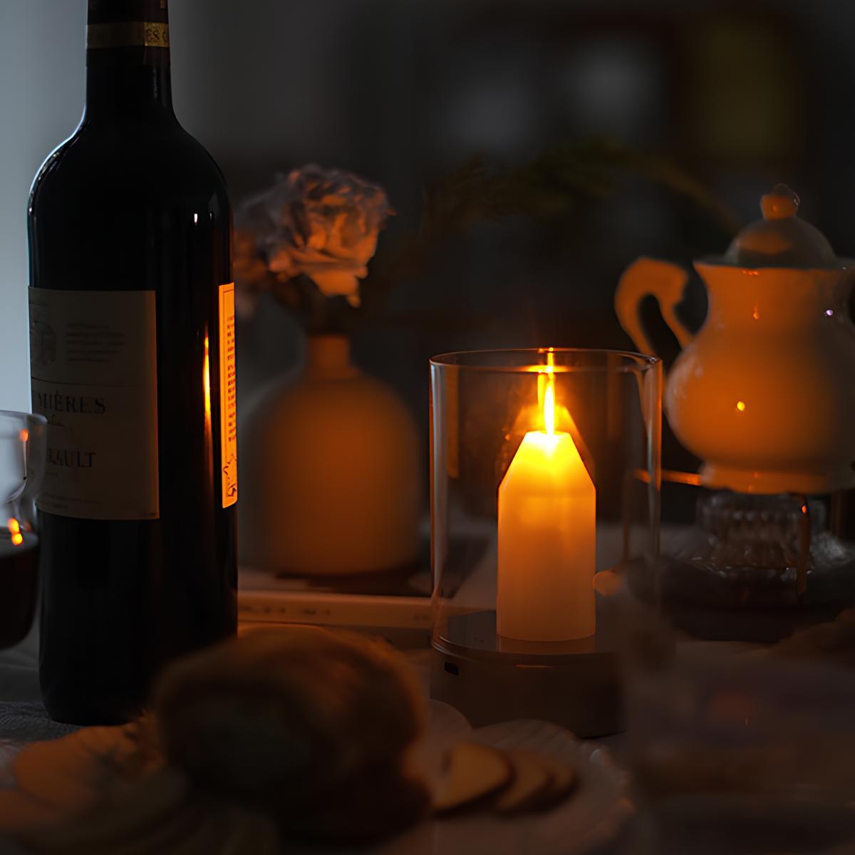 Lampe LED Effet Bougie – Contrôle Gestuel Élégant