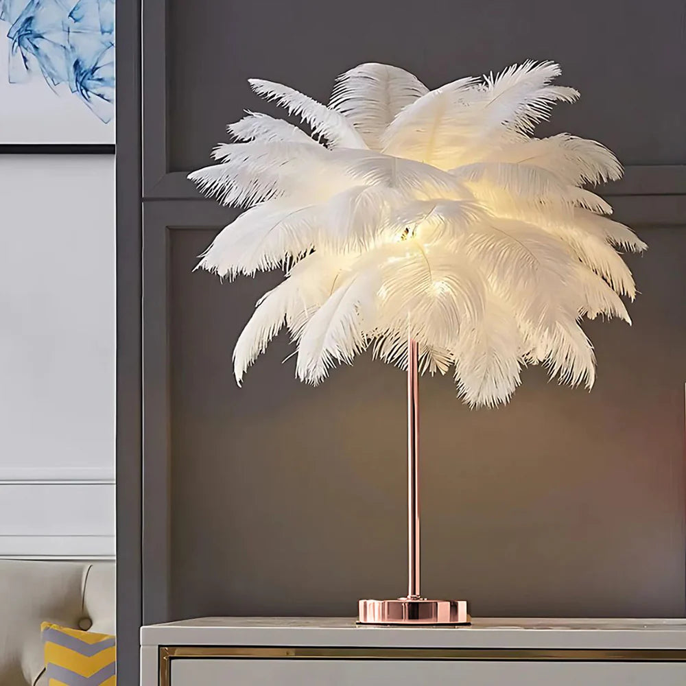 Lampe Arbre à Plumes LED avec Télécommande
