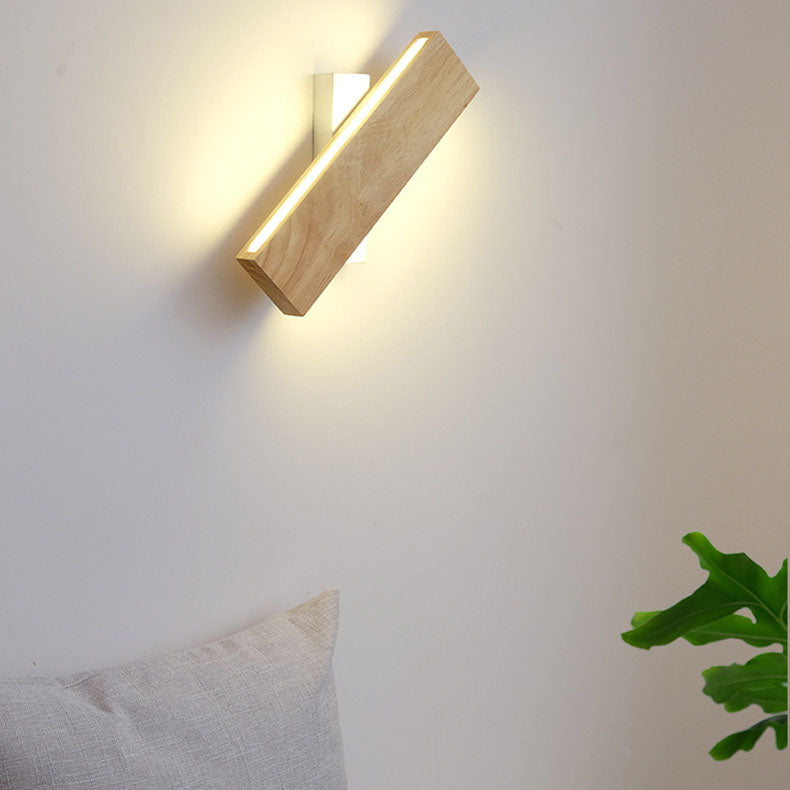 Applique LED Bois Pivotante Design Japonais Moderne