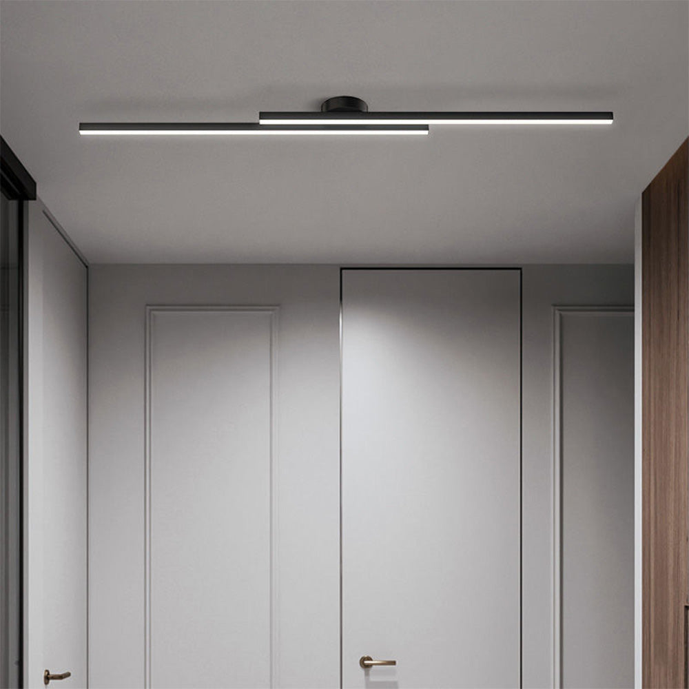 Plafonnier LED Moderne Aluminium Barre Semi-Encastré