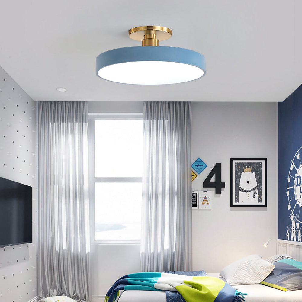 Plafonnier LED Circulaire Moderne | Design Simple et Élégant Semi-Suspendu
