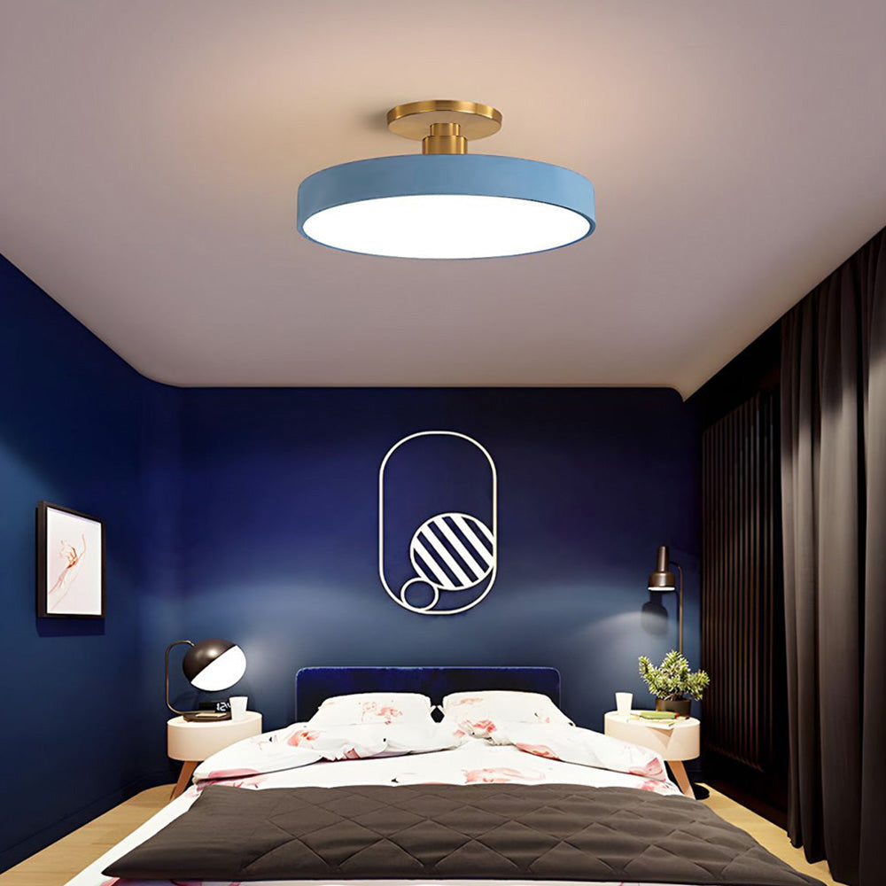 Plafonnier LED Circulaire Moderne | Design Simple et Élégant Semi-Suspendu