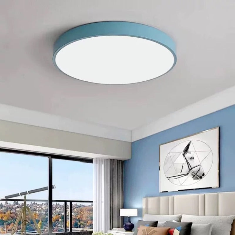 PastelRing | Lampe Plafond Ronde Ultra-Plate au Design Moderne