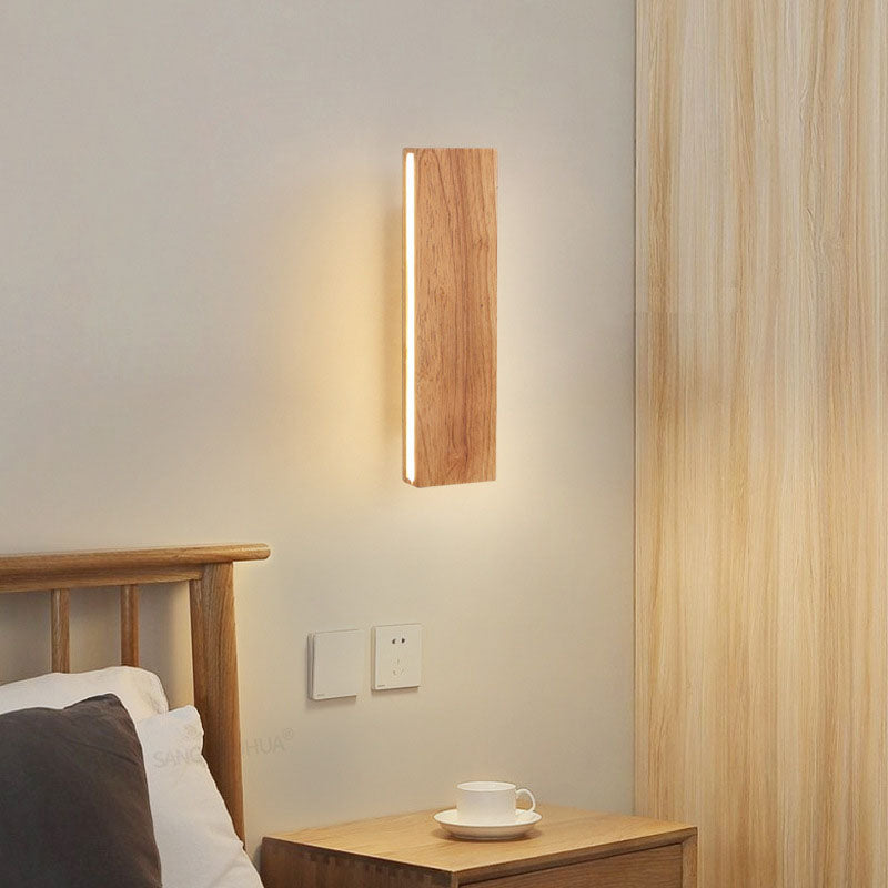 Applique LED Bois Pivotante Design Japonais Moderne