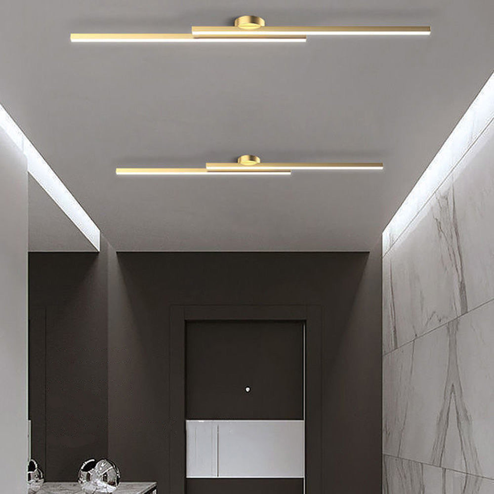 Plafonnier LED Moderne Aluminium Barre Semi-Encastré