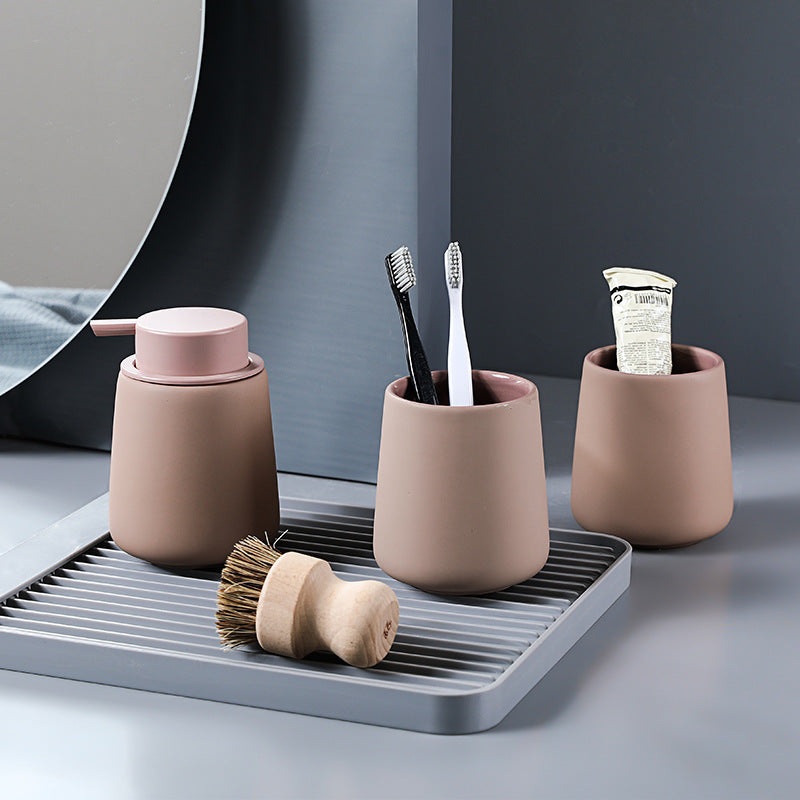 Distributeur de Savon Moderne en Céramique de Style Scandinave
