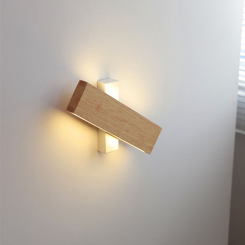 Applique LED Bois Pivotante Design Japonais Moderne