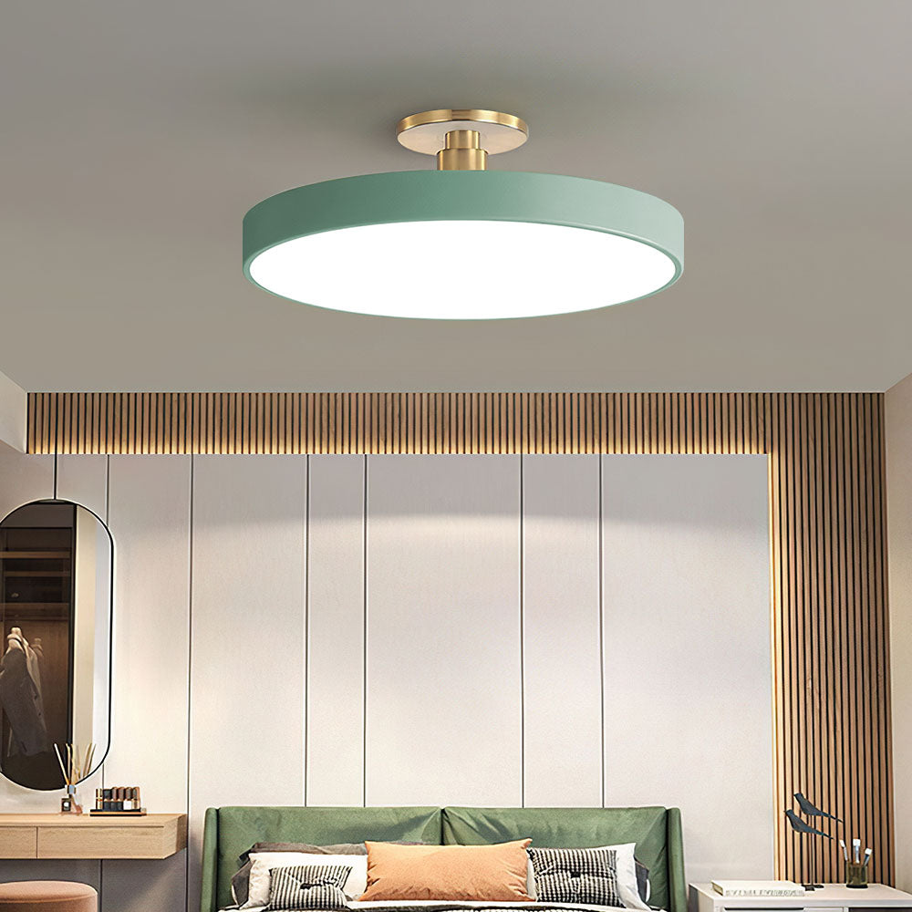 Plafonnier LED Circulaire Moderne | Design Simple et Élégant Semi-Suspendu