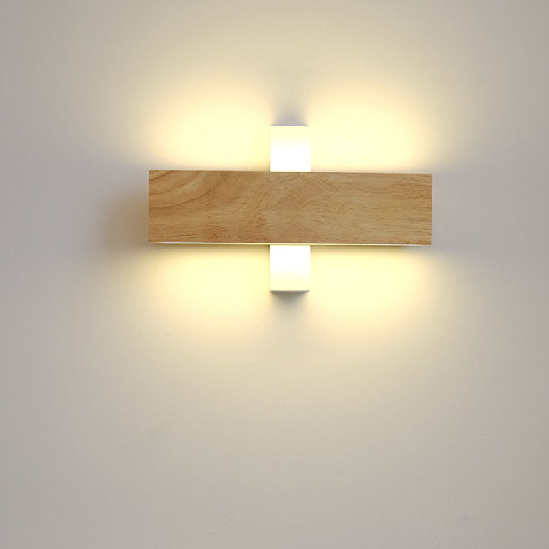 Applique LED Bois Pivotante Design Japonais Moderne