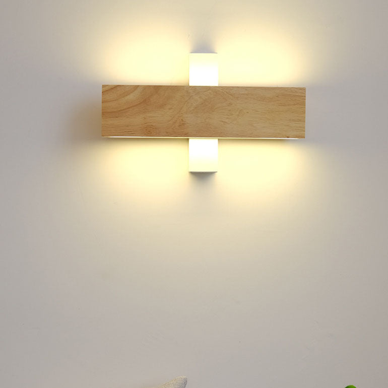 Applique LED Bois Pivotante Design Japonais Moderne