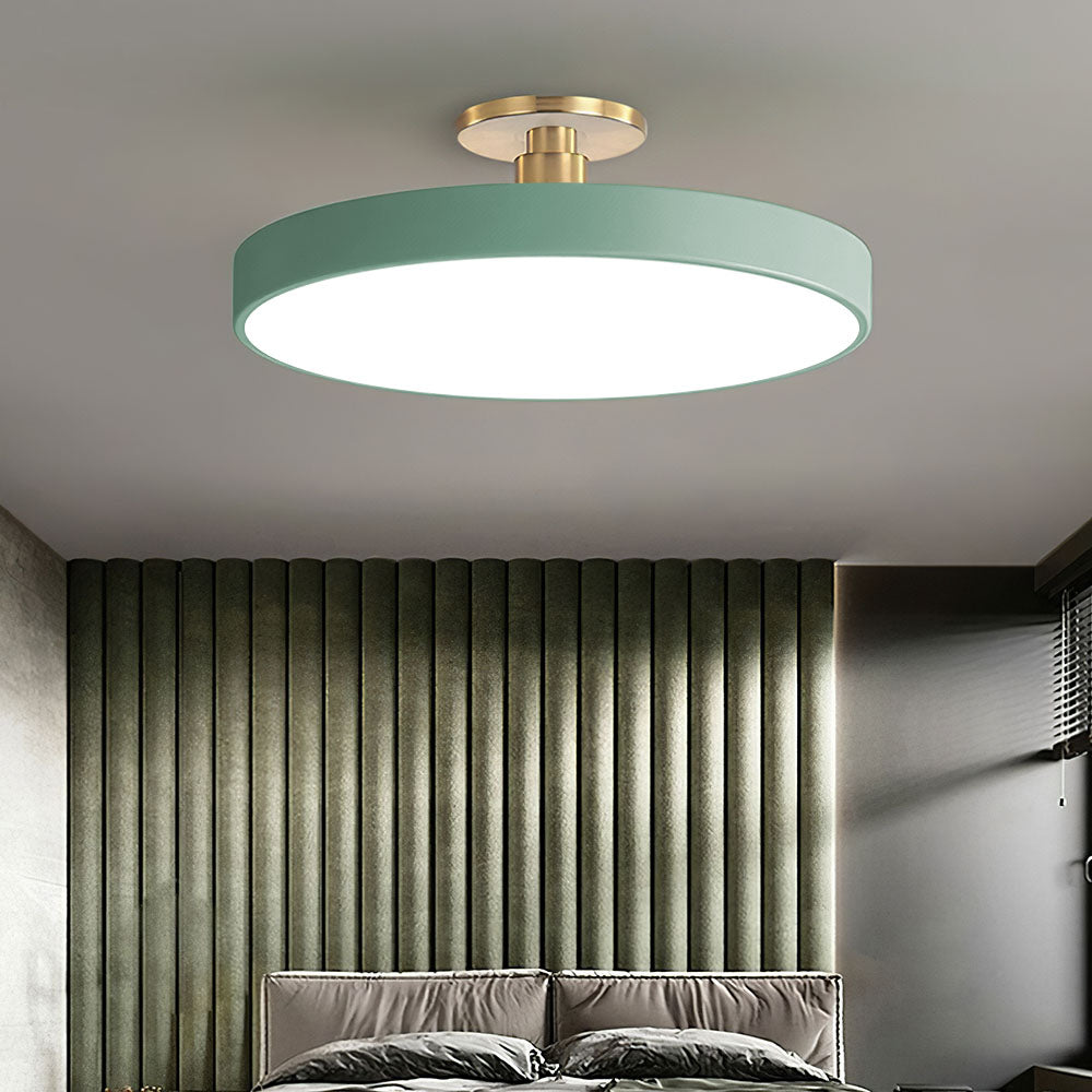 Plafonnier LED Circulaire Moderne | Design Simple et Élégant Semi-Suspendu