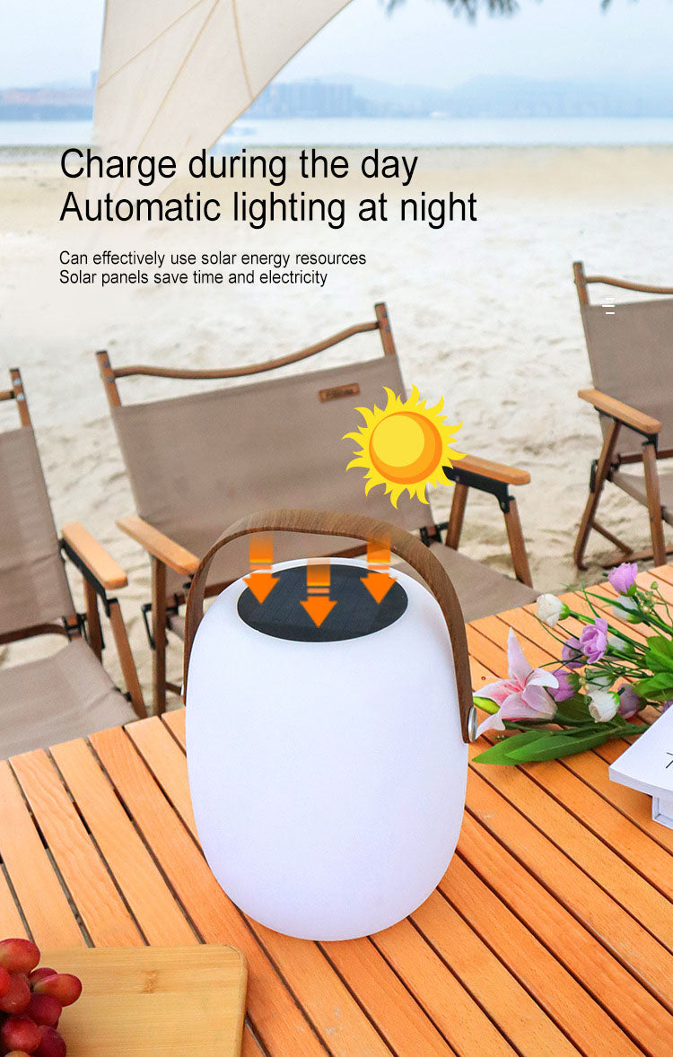 Lampe LED Solaire Portable Étanche Panier Extérieur