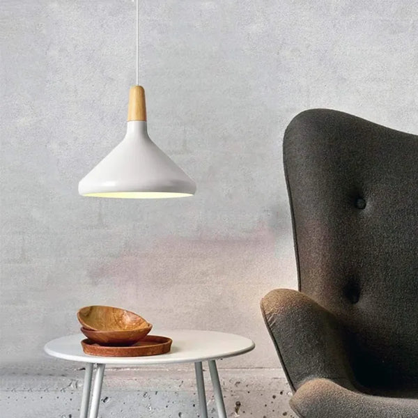 Suspension Métallique Conique Style Macaron – Couleurs Vives et Élégance Moderne