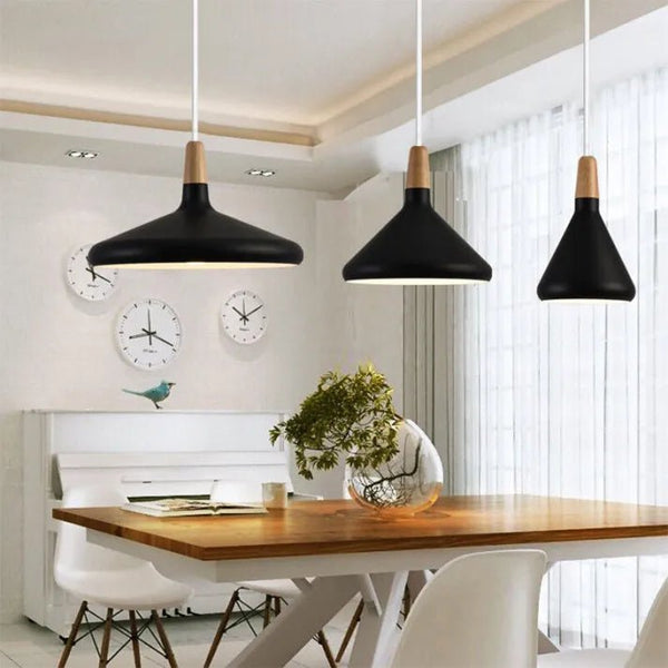 Suspension Métallique Conique Style Macaron – Couleurs Vives et Élégance Moderne