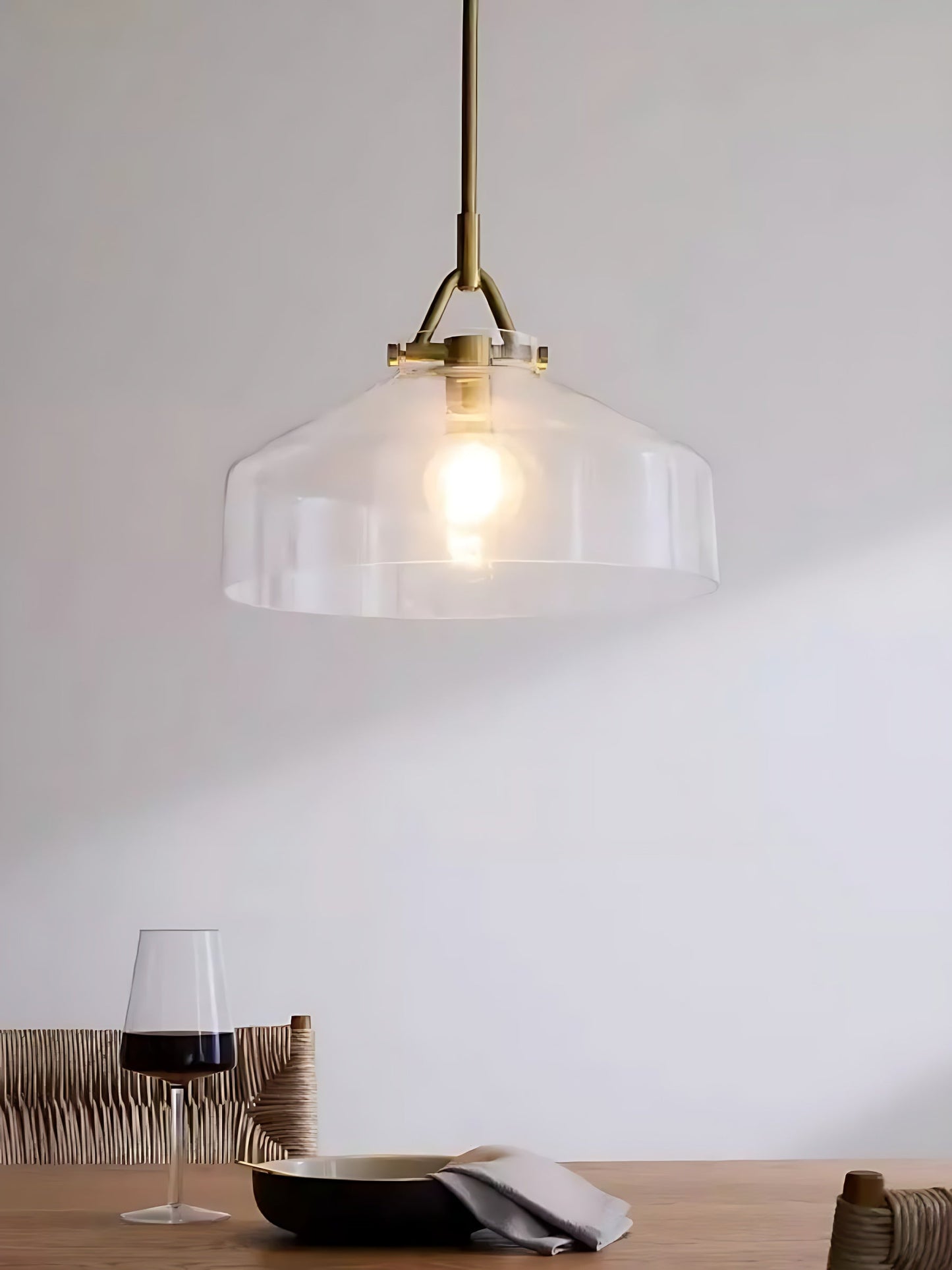 Suspension Nordique Métal Minimaliste Verre Dépoli