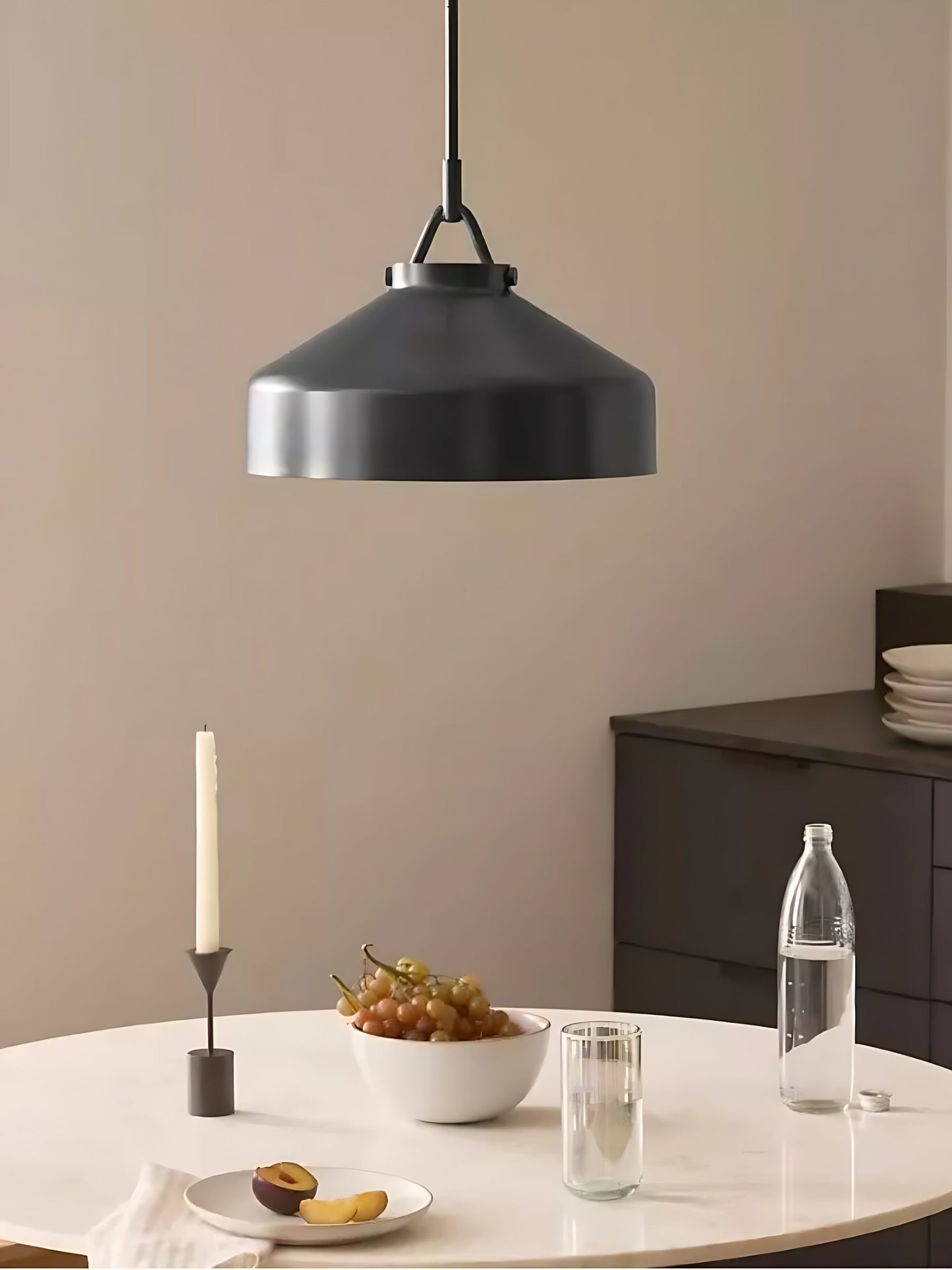 Suspension Nordique Métal Minimaliste Verre Dépoli