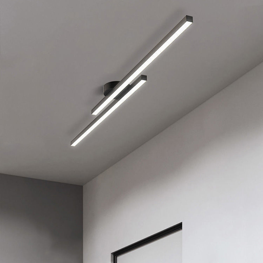 Plafonnier LED Moderne Aluminium Barre Semi-Encastré