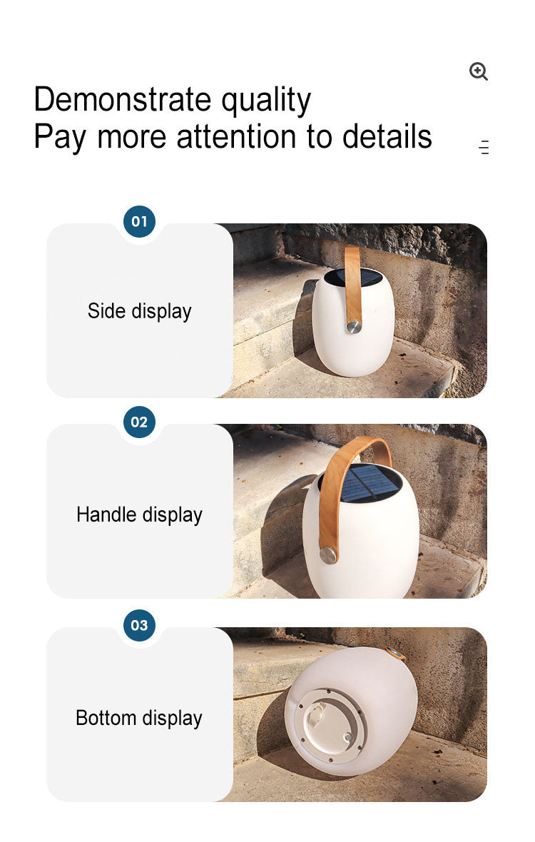 Lampe LED Solaire Portable Étanche Panier Extérieur