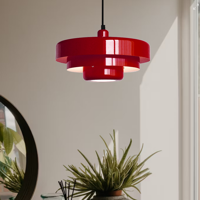 Suspension Bauhaus Moderne, Métal Coloré, D35cm