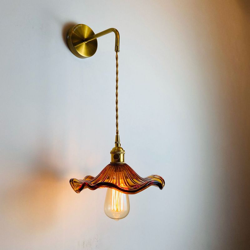 NordicGlow – Applique Murale 1 Lumière en Verre Nervuré Style Nordique Moderne
