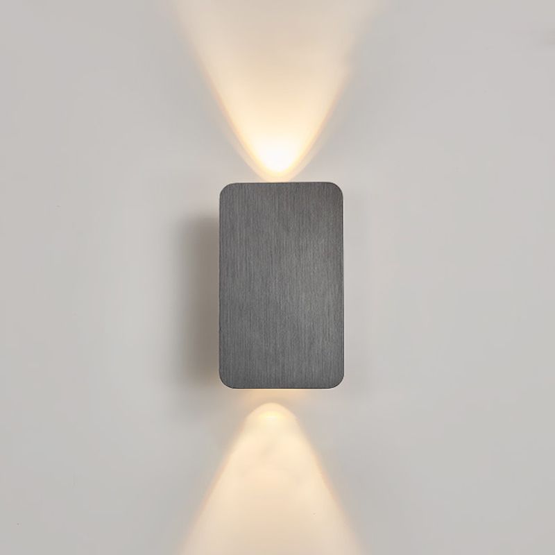 RectangularGlow – Applique Murale LED Postmoderne en Aluminium Doré pour Couloir ou Salon
