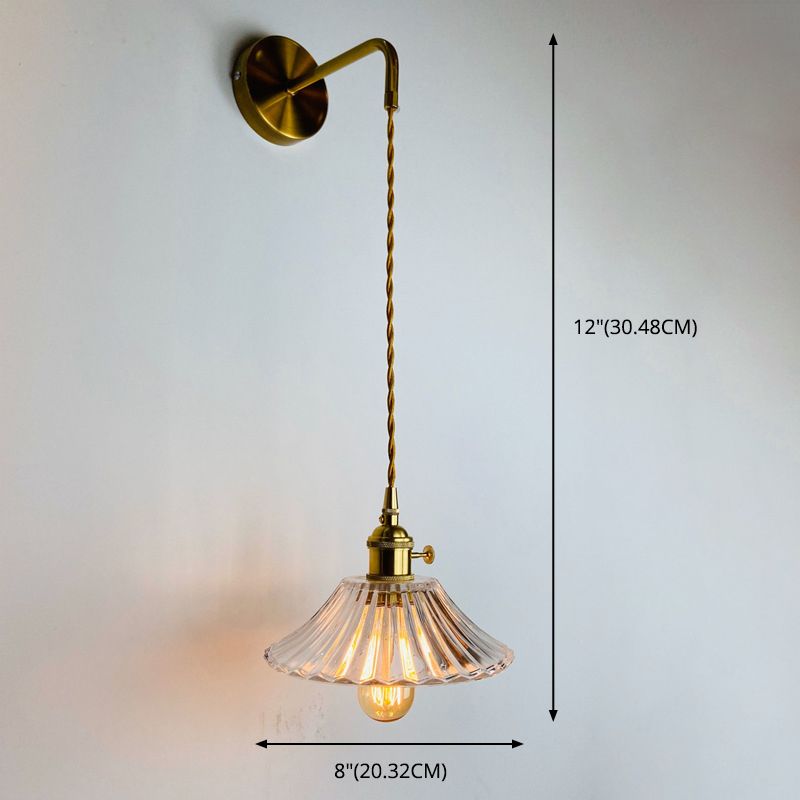 NordicGlow – Applique Murale 1 Lumière en Verre Nervuré Style Nordique Moderne