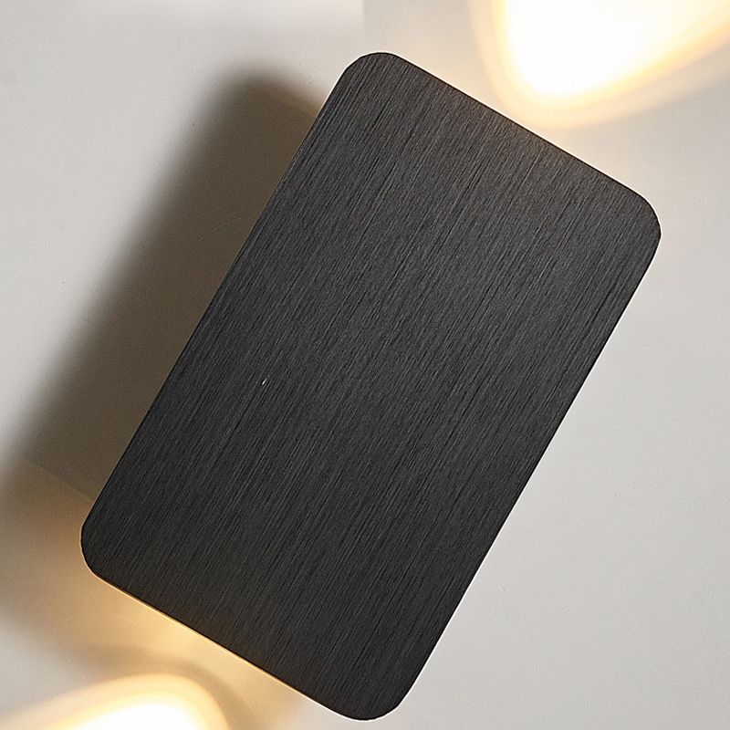 RectangularGlow – Applique Murale LED Postmoderne en Aluminium Doré pour Couloir ou Salon