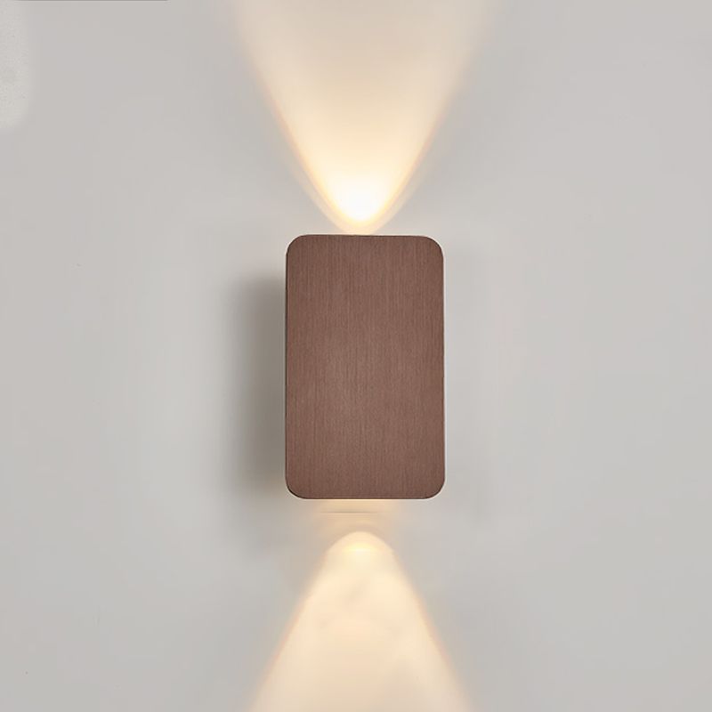 RectangularGlow – Applique Murale LED Postmoderne en Aluminium Doré pour Couloir ou Salon