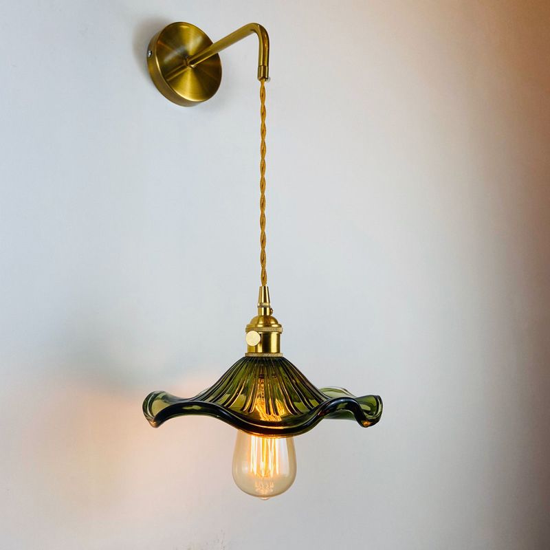 NordicGlow – Applique Murale 1 Lumière en Verre Nervuré Style Nordique Moderne