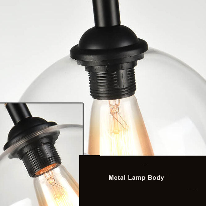 Suspension Rétro Globe Verre et Corde – 1 Lumière
