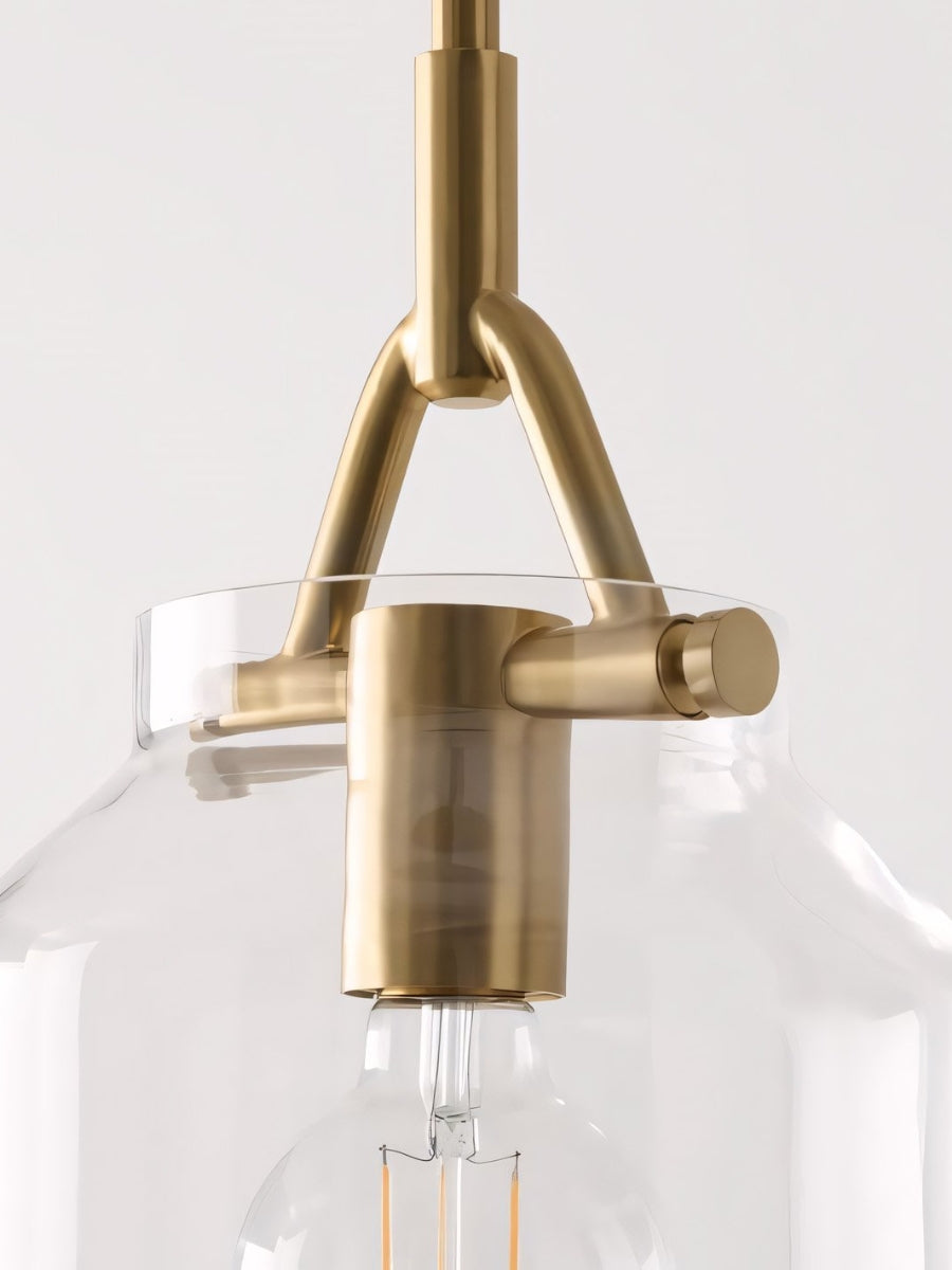 Suspension Nordique Métal Minimaliste Verre Dépoli
