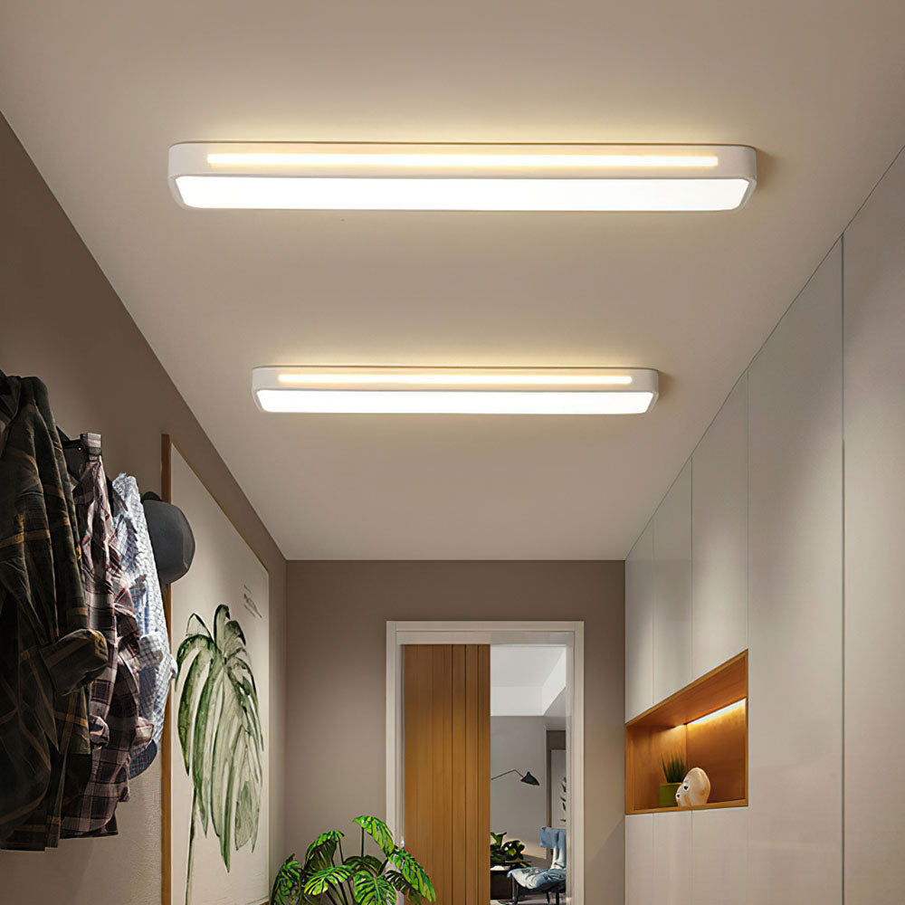 Plafonnier LED Long Minimaliste Nordique Salon/Chambre