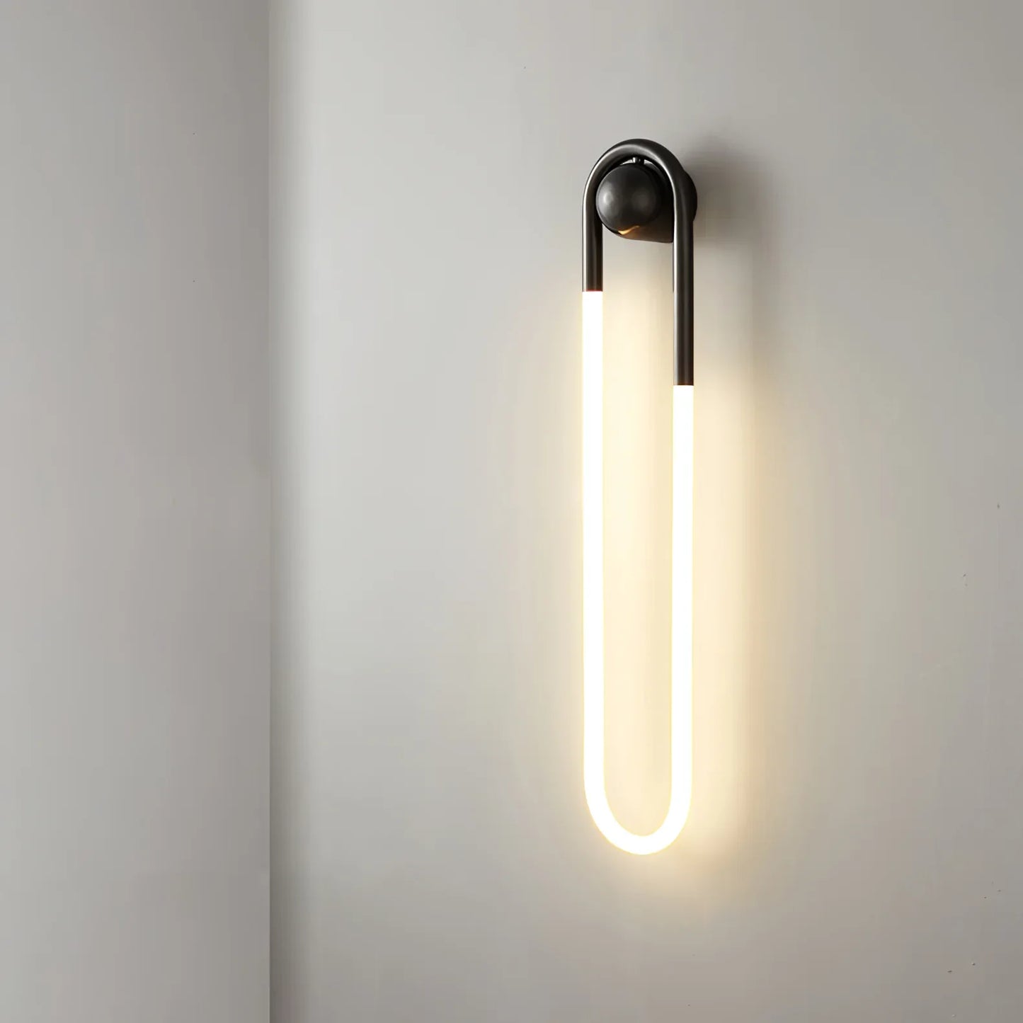 Applique Murale Boucle LED – Laiton ou Noir Moderne