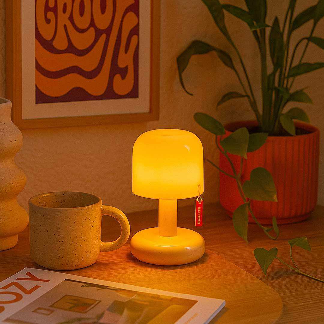 Lampe de Bureau Champignon, LED Tactile Rechargeable