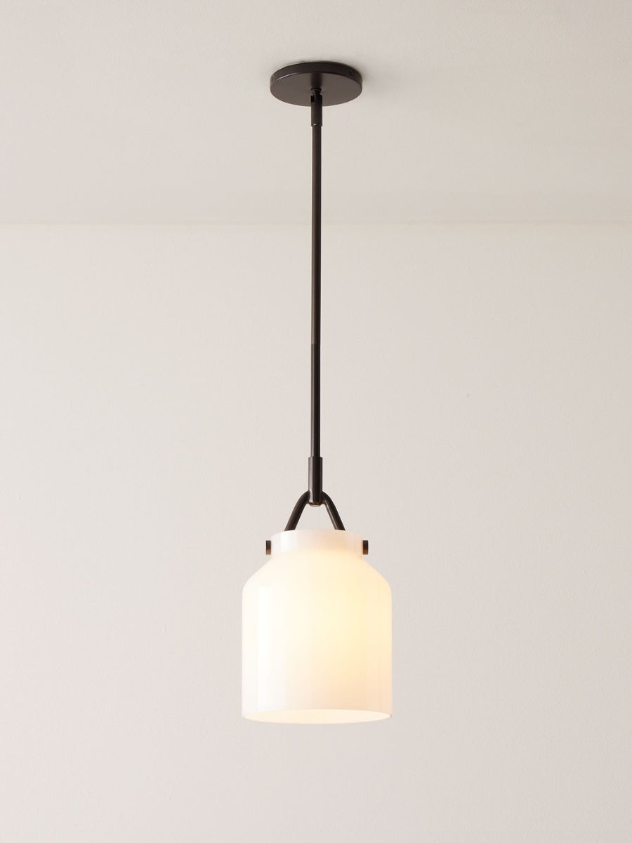 Suspension Nordique Métal Minimaliste Verre Dépoli