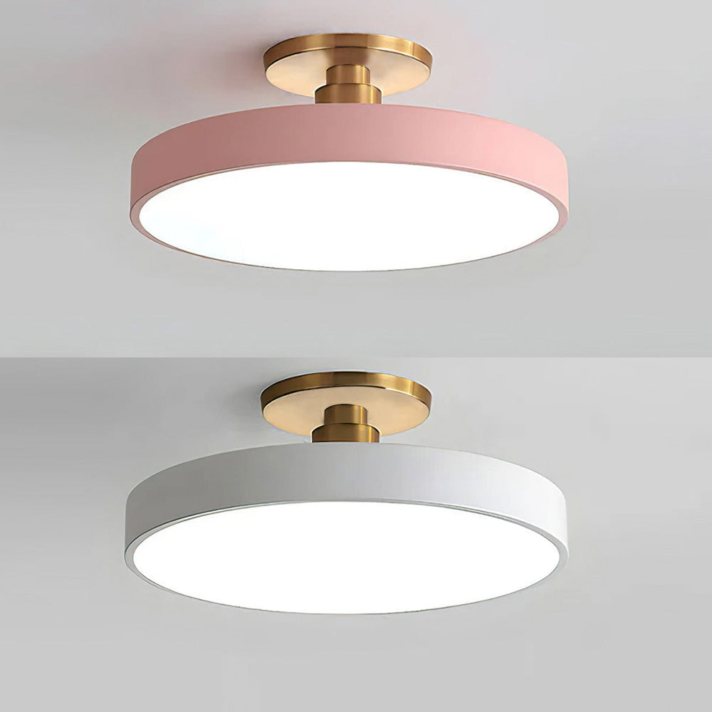 Plafonnier LED Circulaire Moderne | Design Simple et Élégant Semi-Suspendu