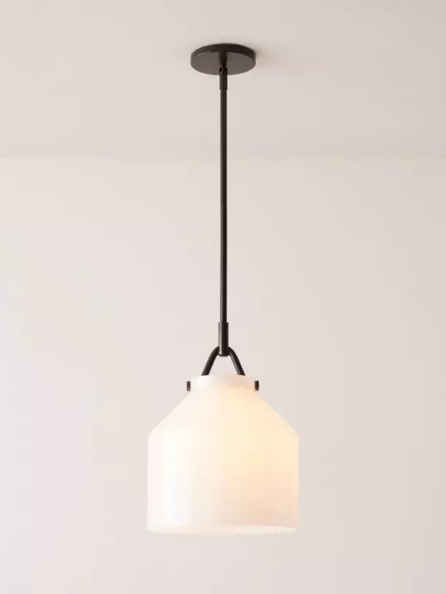 Suspension Nordique Métal Minimaliste Verre Dépoli