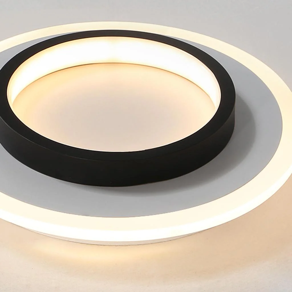 Plafonniers LED Ronds | Métal et Acrylique pour Couloir