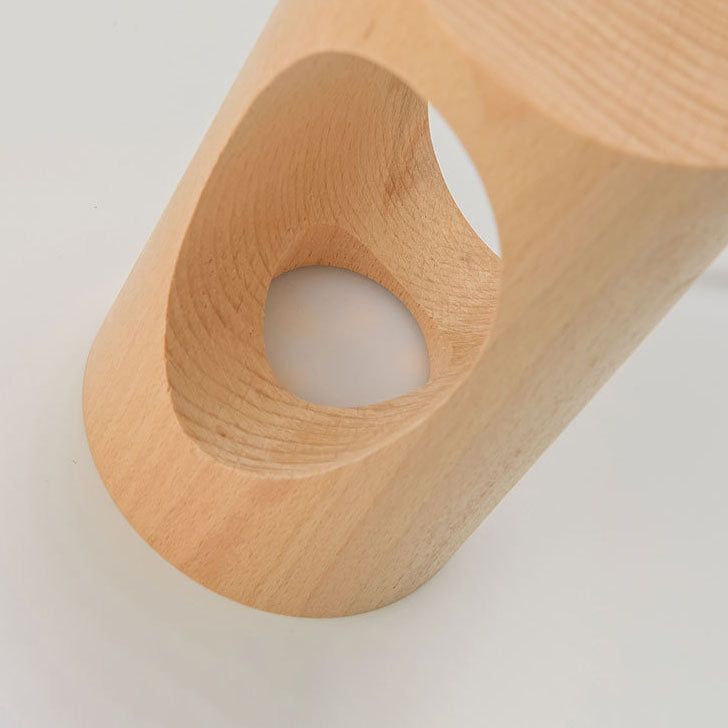 Lampe LED Rectangle Bois USB – Design Japonais Naturel
