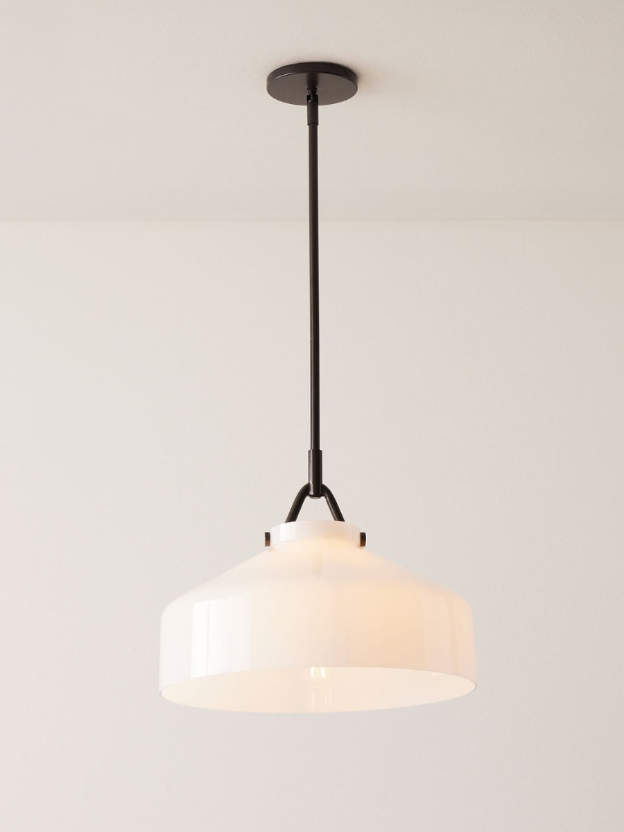Suspension Nordique Métal Minimaliste Verre Dépoli