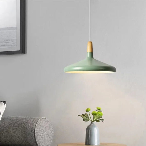 Suspension Métallique Conique Style Macaron – Couleurs Vives et Élégance Moderne