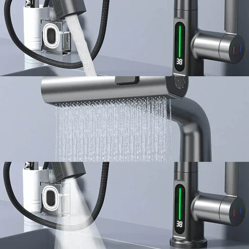 Robinet de Cuisine Flexible avec Indicateur de Température – Polyvalent, Économique et Facile à Installer