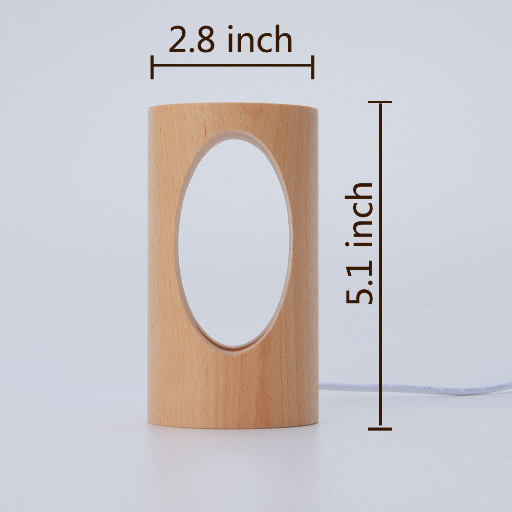 Lampe LED Rectangle Bois USB – Design Japonais Naturel