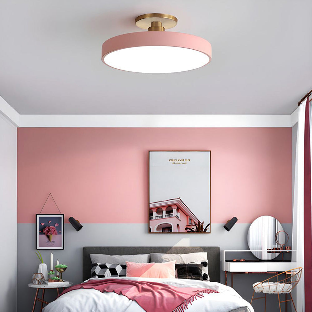 Plafonnier LED Circulaire Moderne | Design Simple et Élégant Semi-Suspendu