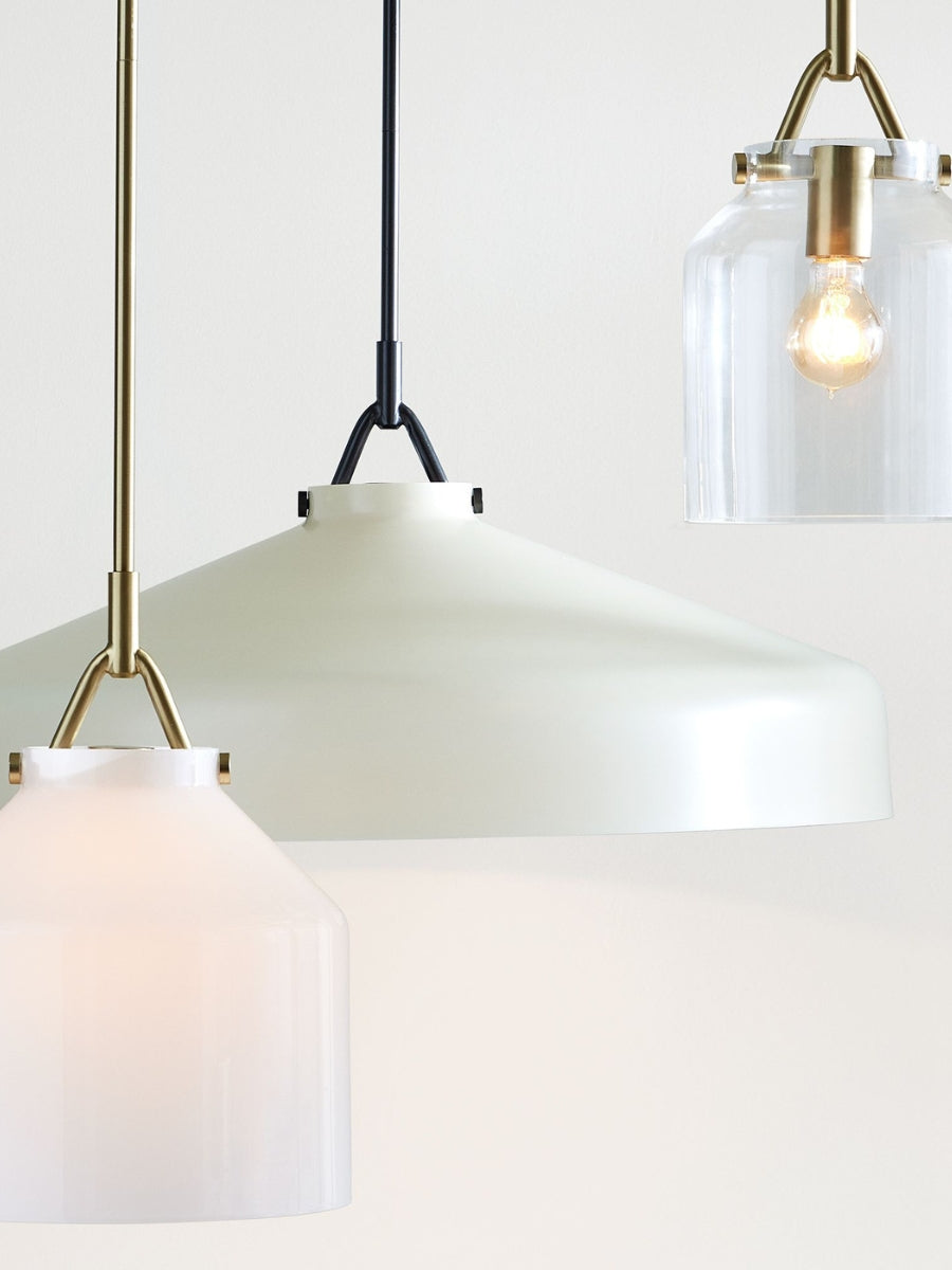 Suspension Nordique Métal Minimaliste Verre Dépoli