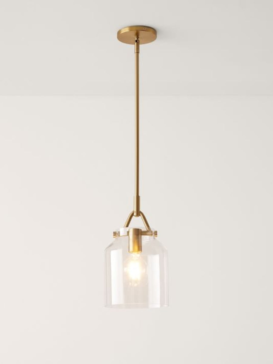 Suspension Nordique Métal Minimaliste Verre Dépoli