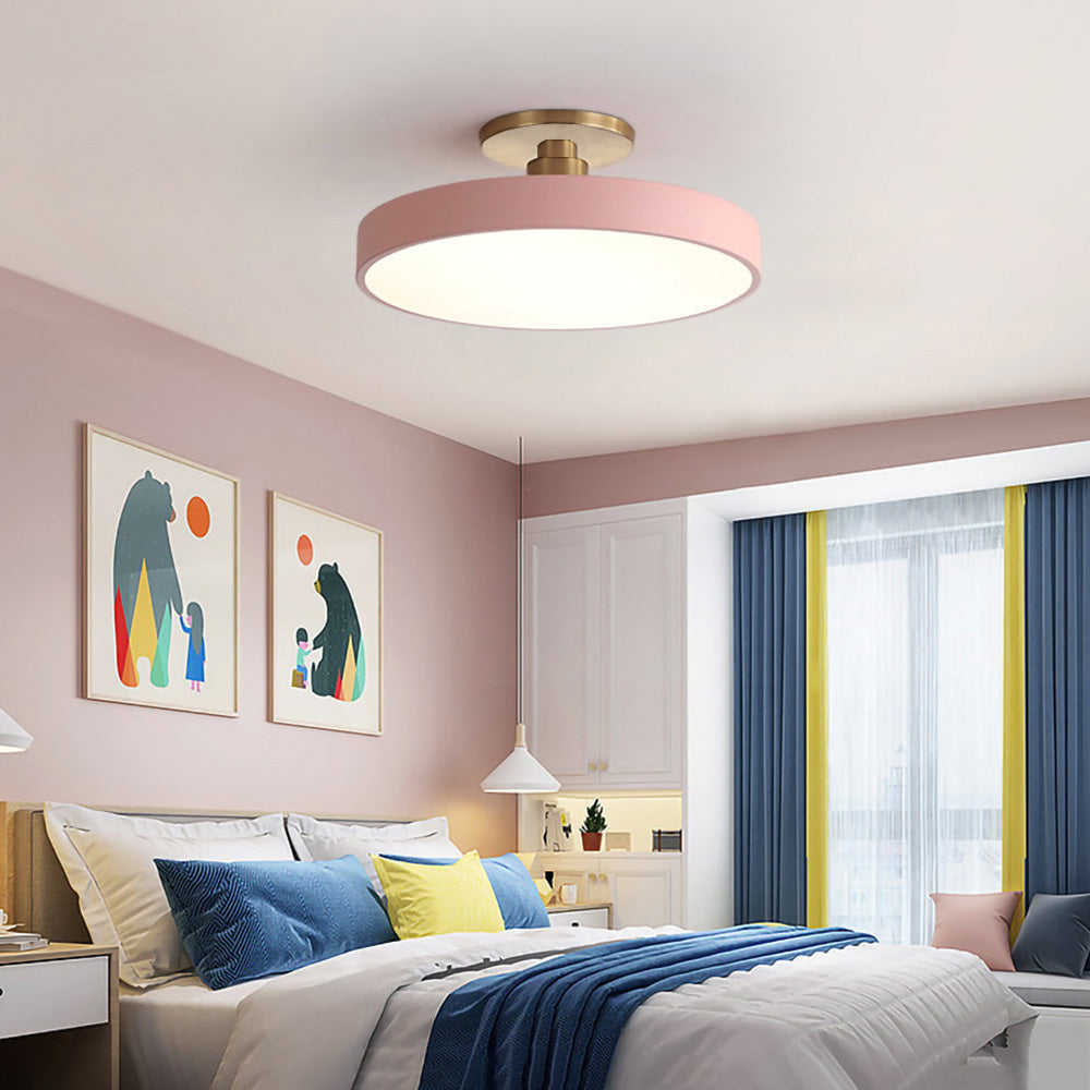 Plafonnier LED Circulaire Moderne | Design Simple et Élégant Semi-Suspendu